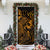 Kosrae Door Cover Turtle Hibiscus Gold - Polynesian Pride