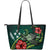 Kosrae Micronesia Polynesian Leather Tote Bag - Green Turtle Hibiscus Green - Polynesian Pride