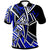 Kosrae Polo Shirt Tribal Flower Special Pattern Blue Color Unisex Blue - Polynesian Pride