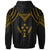 Kosrae Custom Zip up Hoodie Polynesian Armor Style Gold - Polynesian Pride