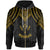 Kosrae Zip up Hoodie Polynesian Armor Style Gold Unisex Gold - Polynesian Pride