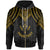 Kosrae Custom Zip up Hoodie Polynesian Armor Style Gold Unisex Gold - Polynesian Pride