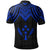 Kosrae Custom Polo Shirt Polynesian Armor Style Blue - Polynesian Pride