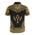 Kosrae Custom Polo Shirt Kosrae Flag Polynesian Chief Tattoo Gold Version - Polynesian Pride