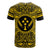 Kosrae All T Shirt Kosrae Coat Of Arms Polynesian Gold Black - Polynesian Pride