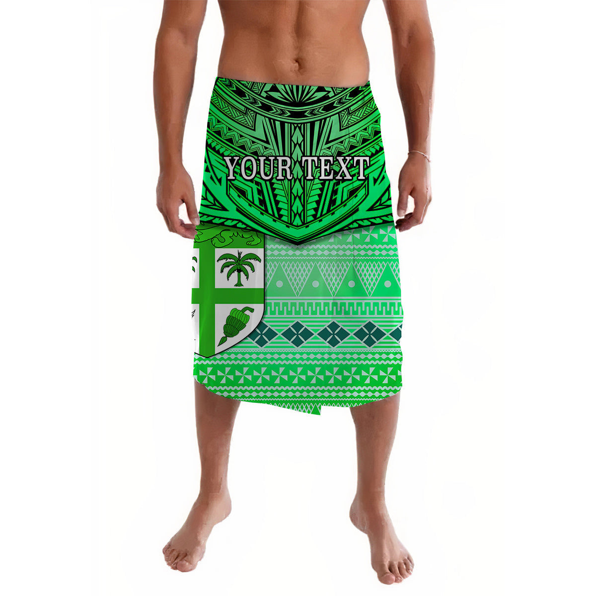 Custom Fiji Creative Lavalava Love Country Version Green LT13 Green - Polynesian Pride