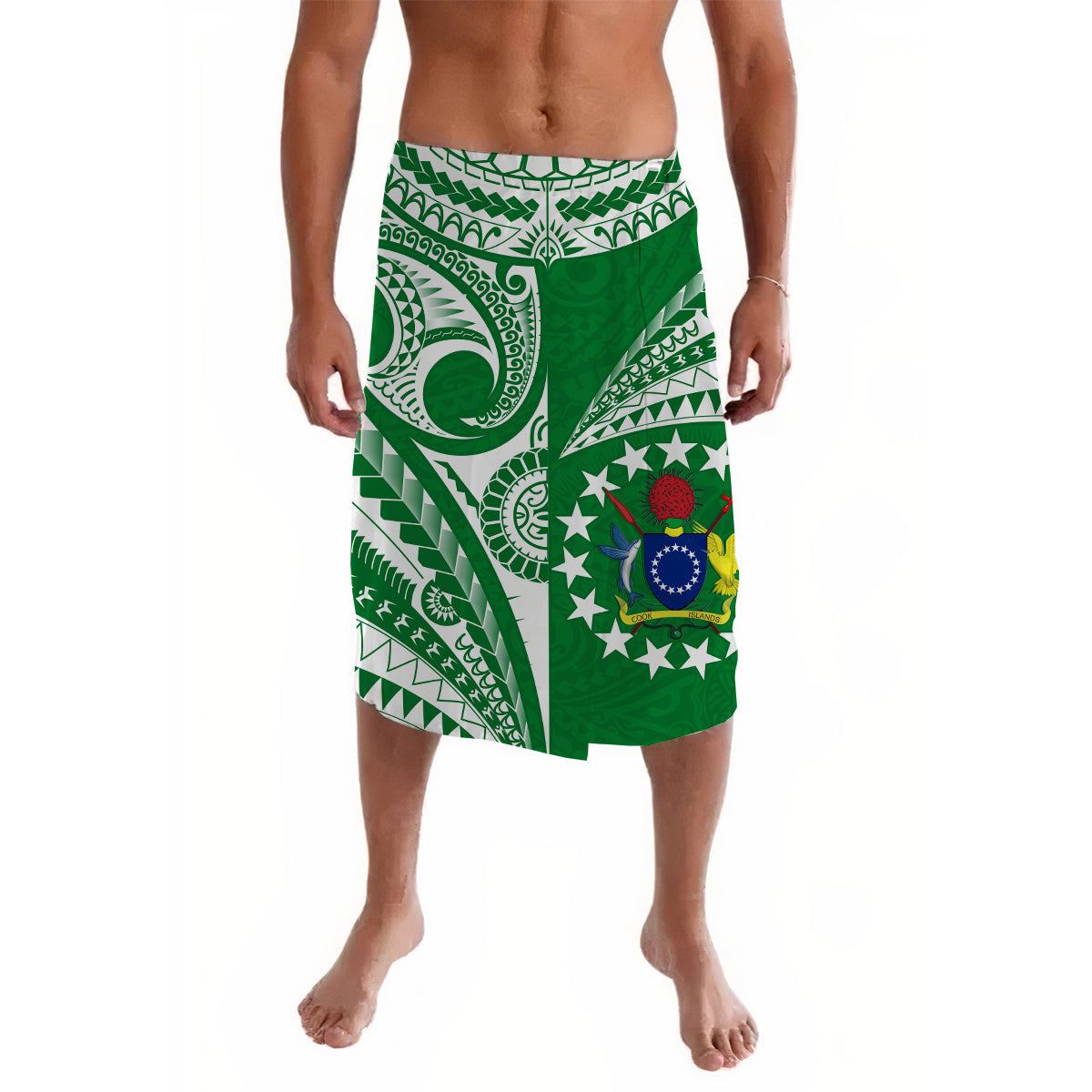 Cook Islands Tatau Lavalava Symbolize Passion Stars Version Green LT13 Green - Polynesian Pride