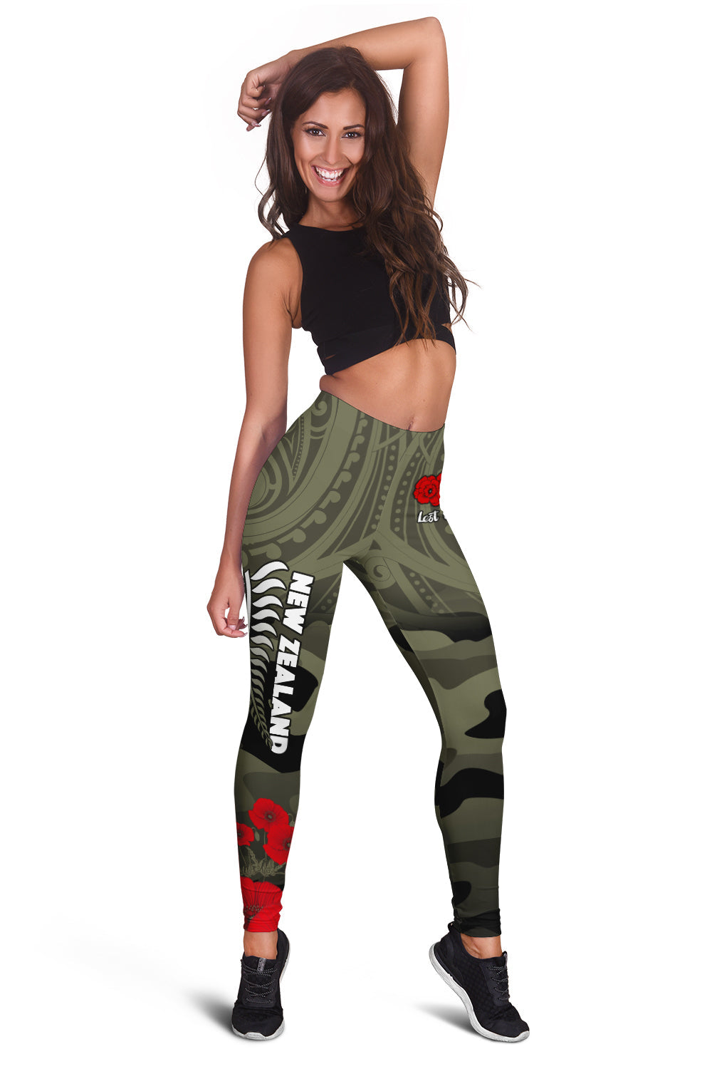 New Zealand ANZAC 2022 Women Leggings Maori Camouflage LT14 Blue - Polynesian Pride