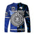 (Custom Personalised) Samoa And New Zealand Long Sleeve Shirt Together - Blue LT8 - Polynesian Pride