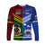 (Custom Personalised) Samoa And Vanuatu Long Sleeve Shirt Together LT8 Unisex Blue - Polynesian Pride