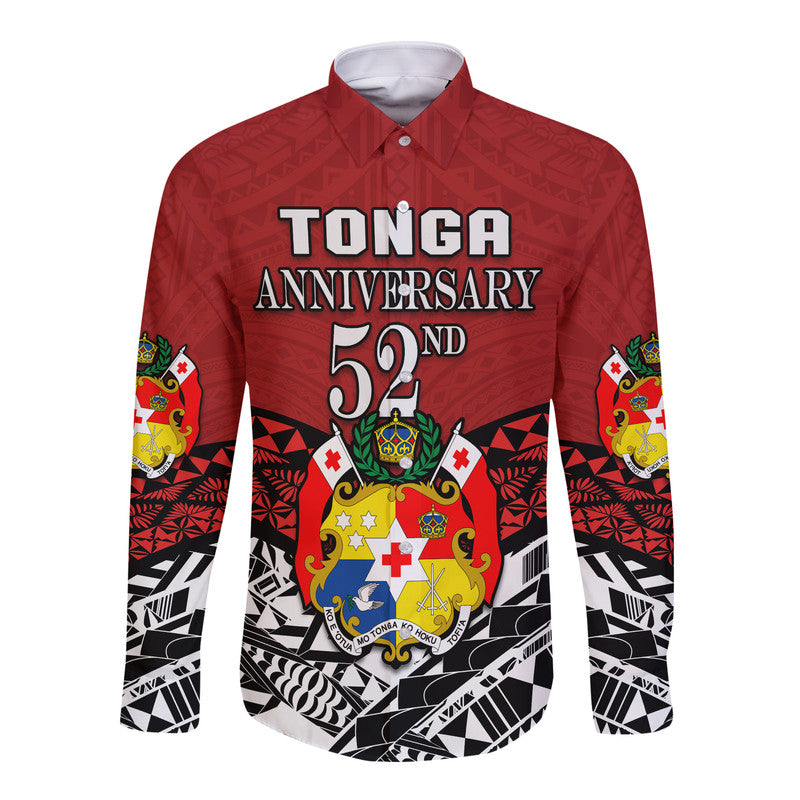 (Custom Personalised) Tonga Long Sleeve Button Shirt Independence Anniversary Special Version 2022 LT14 - Polynesian Pride