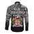 Fiji Rugby Hawaii Long Sleeve Button Shirt Flying Fijians Black Tapa Pattern LT13 - Polynesian Pride