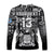 (Custom Text and Number) Fiji Rugby Long Sleeve Shirt Flying Fijians Black Tapa Pattern LT13 - Polynesian Pride