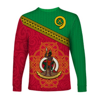 (Custom Personalised) Vanuatu Long Sleeve Shirt Pattern Sand Drawing LT13 - Polynesian Pride