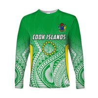 (Custom Text and Number) Cook Islands Long Sleeve Shirt Pattern Be Unique LT13 - Polynesian Pride