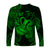 (Custom Personalised) Aquarius Zodiac Polynesian Long Sleeve Shirt Unique Style - Green LT8 - Polynesian Pride