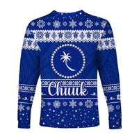 FSM Chuuk Christmas Long Sleeve Shirt Simple Style LT8 - Polynesian Pride
