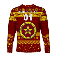 (Custom Personalised) Eua High School Christmas Long Sleeve Shirt Simple Style LT8 - Polynesian Pride