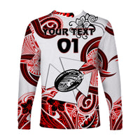 (Custom Personalised) Wallis and Futuna Polynesian Long Sleeve Shirt Unique Style - White LT8 - Polynesian Pride