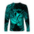 Aquarius Zodiac Polynesian Long Sleeve Shirt Unique Style - Turquoise LT8 - Polynesian Pride