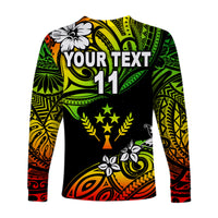 (Custom Personalised) FSM Kosrae Long Sleeve Shirts Unique Vibes - Reggae LT8 - Polynesian Pride