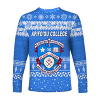 Apifo'ou College Christmas Long Sleeve Shirt Simple Style LT8 - Polynesian Pride