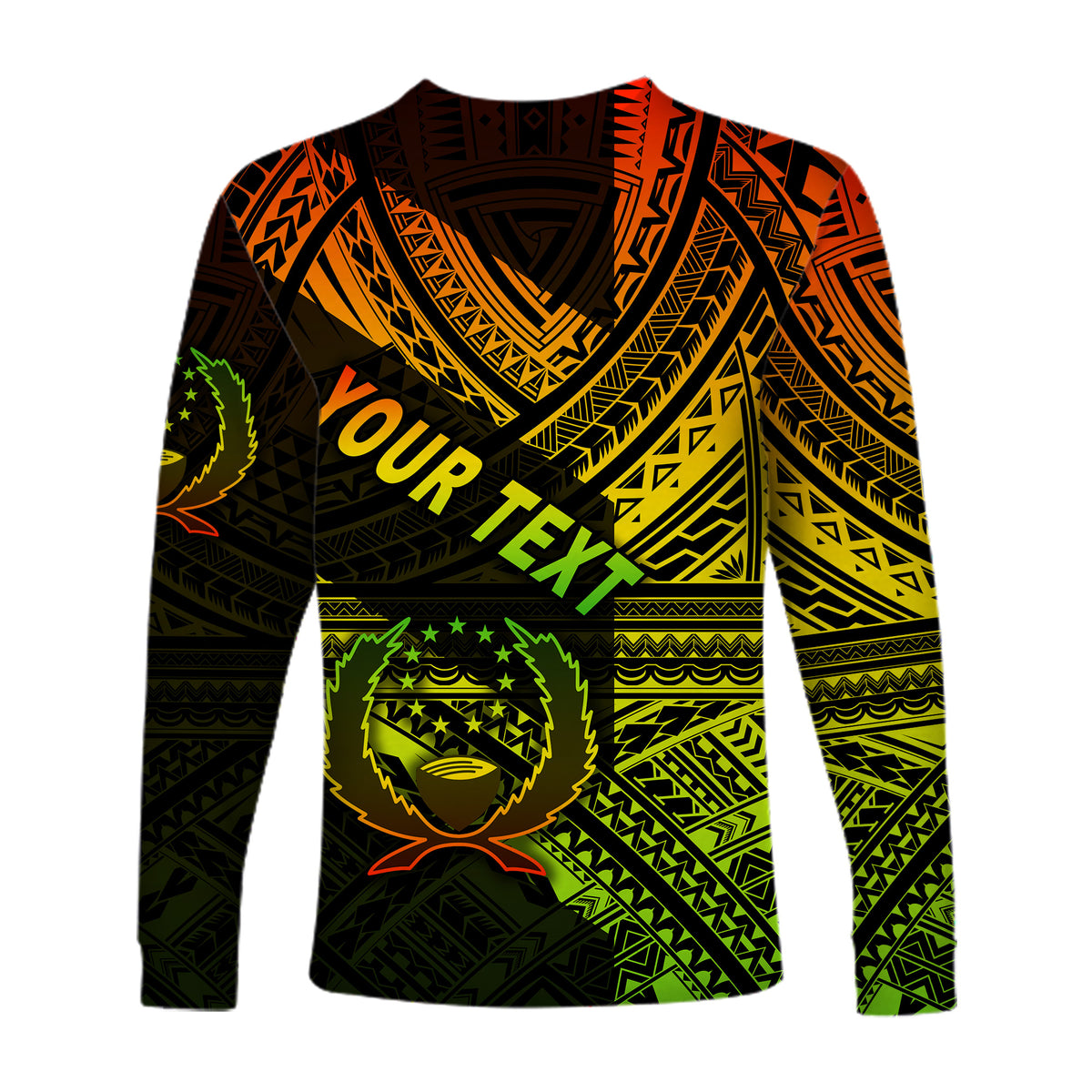 (Custom Personalised) FSM Pohnpei Long Sleeve Shirts Original Style - Reggae LT8 - Polynesian Pride