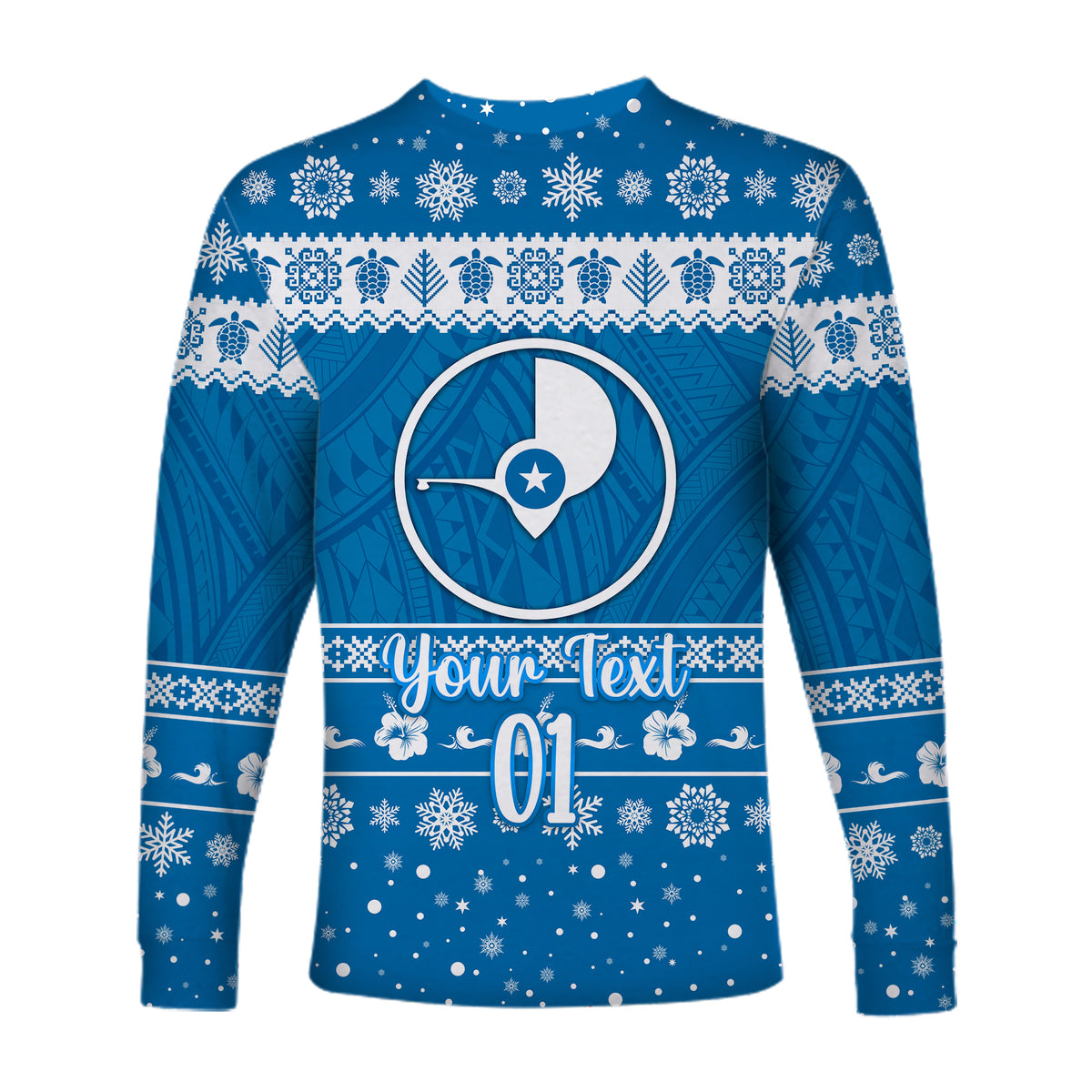 (Custom Personalised) FSM Yap Christmas Long Sleeve Shirt Simple Style LT8 - Polynesian Pride