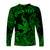 (Custom Personalised) Hawaii Angry Shark Polynesian Long Sleeve Shirt Unique Style - Green LT8 - Polynesian Pride