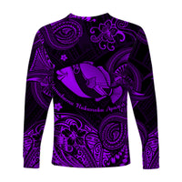 Hawaii State Fish: Humuhumu Nukunuku Apua'a Polynesian Long Sleeve Shirt Unique Style - Purple LT8 - Polynesian Pride