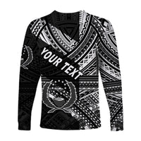 (Custom Personalised) FSM Pohnpei Long Sleeve Shirts Original Style - Black LT8 - Polynesian Pride