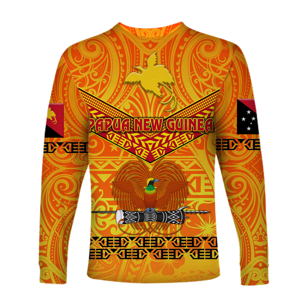 Papua New Guinea Kumuls Long Sleeve Shirt Simple Style - Yellow Vibes LT8 - Polynesian Pride