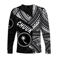 FSM Chuuk Long Sleeve Shirts Original Style - Black LT8 - Polynesian Pride
