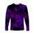 Leo Zodiac Polynesian Long Sleeve Shirt Unique Style - Purple LT8 Unisex Purple - Polynesian Pride