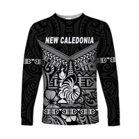 New Caledonia Long Sleeve Shirts Simple Style - Black LT8 - Polynesian Pride