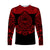 (Custom Personalised) Marquesas Islands Long Sleeve Shirt Marquesan Tattoo Simplified Version - Red LT8 - Polynesian Pride