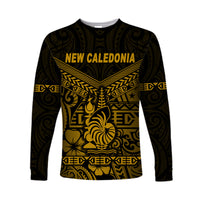 New Caledonia Long Sleeve Shirts Simple Style - Gold LT8 - Polynesian Pride