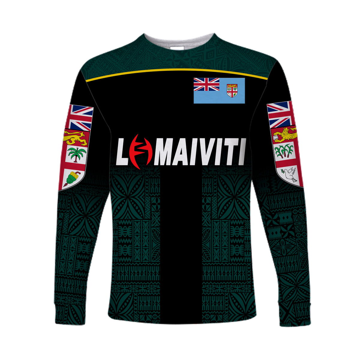 Fiji Lomaiviti Rugby Long Sleeve Shirts Simple Vibes LT8 - Polynesian Pride