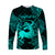 Sagittarius Zodiac Polynesian Long Sleeve Shirt Unique Style - Turquoise LT8 Unisex Turquoise - Polynesian Pride