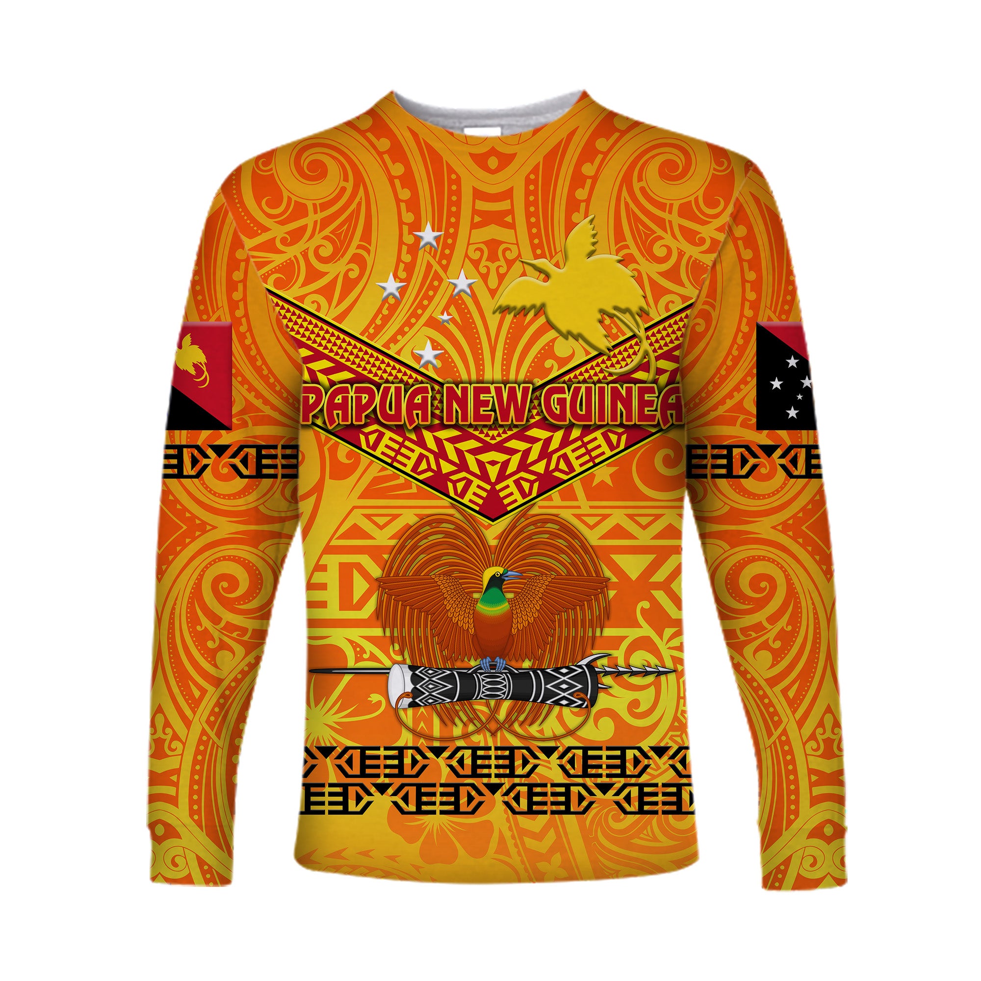 (Custom Personalised) Papua New Guinea Kumuls Long Sleeve Shirt Simple Style - Yellow Vibes LT8 Unisex Yellow - Polynesian Pride