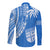 Fiji Rugby Sevens Long Sleeve Button Shirt Fijian 7s Tapa Polynesian Blue Ver.01 LT13 - Polynesian Pride