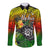 The Shaka Hawaii Long Sleeve Button Shirt Tropical Flowers Reggae Version LT13 Unisex Reggae - Polynesian Pride