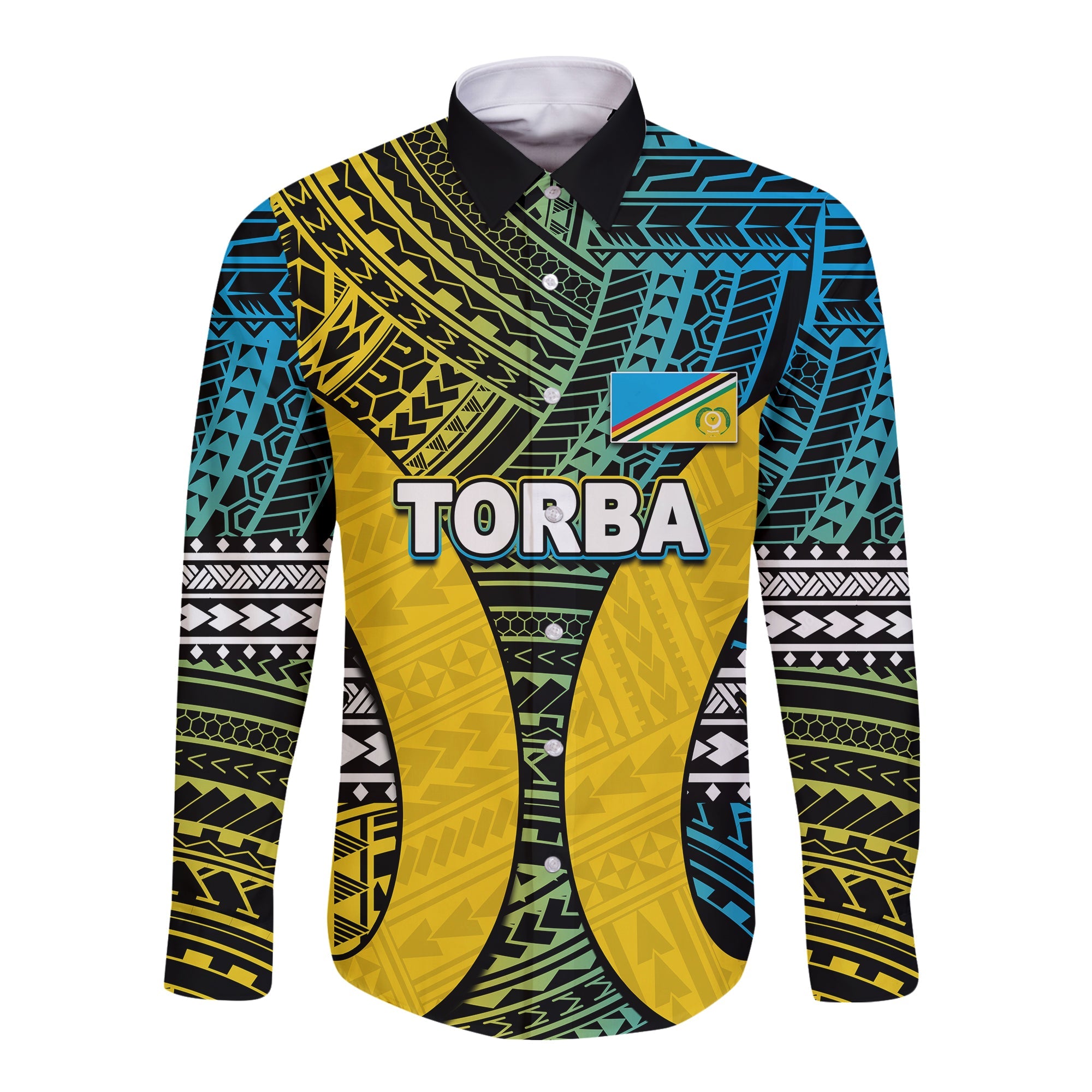 (Custom Personalised) Polynesian Torba Of Vanuatu Long Sleeve Button Shirt LT6 Unisex Art - Polynesian Pride