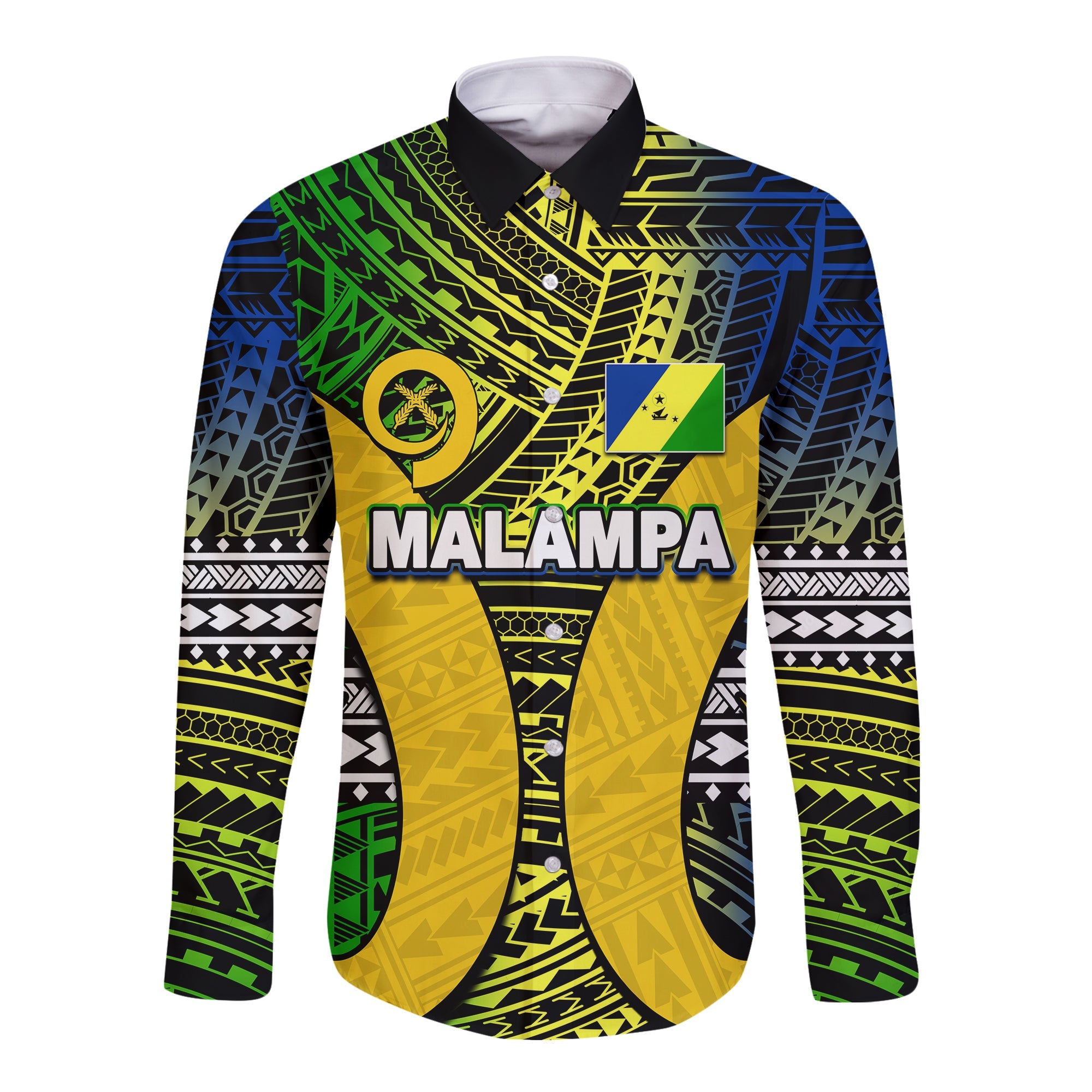 (Custom Personalised) Polynesian Malampa Of Vanuatu Long Sleeve Button Shirt LT6 Unisex Art - Polynesian Pride