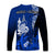 (Custom Personalised) New Caledonia Long Sleeve Shirt Nautilus Blue Polynesian Hibiscus LT13 - Polynesian Pride