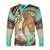 Hawaii Long Sleeve Shirt Polynesian Shark And Sea Turtle Dreamy Turquoise Artsy LT14 - Polynesian Pride