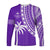 (Custom Text and Number) Fiji Rugby Sevens Long Sleeve Shirt Fijian 7s Tapa Polynesian Purple LT13 - Polynesian Pride