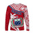 (Custom Personalised) Samoa Long Sleeve Shirt Samoan Coat Of Arms With Coconut Red Style LT14 - Polynesian Pride