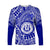 Hawaii Long Sleeve Shirt Moanalua High School Tribal Kakau LT14 Unisex Blue - Polynesian Pride