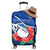 Samoa Rugby Luggage Cover Manu Samoa Polynesian Hibiscus Blue Style Ver.02 LT14 Blue - Polynesian Pride